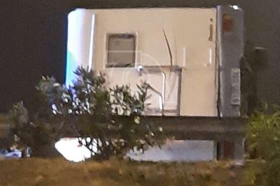  Vuelco de un vehículo caravana en la GC-1, a la altura de La Mareta (Telde)/TA.